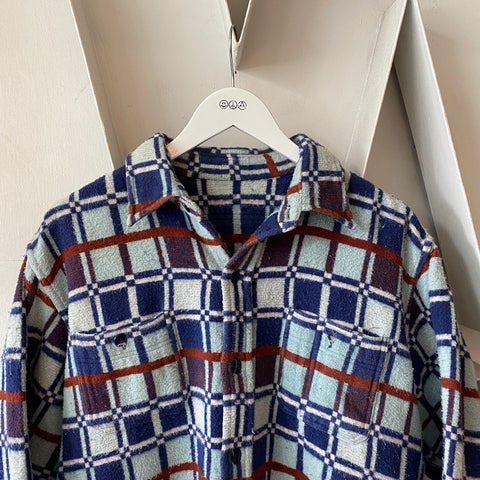 60's Geometric Heavy Flannel - Large