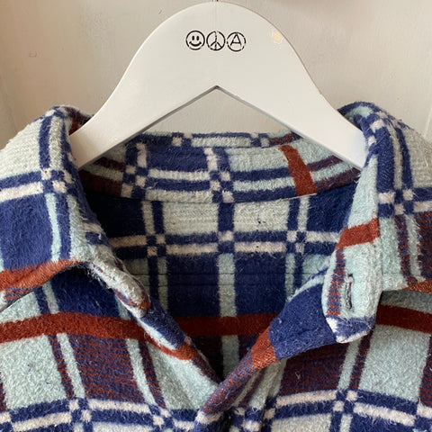 60's Geometric Heavy Flannel - Large