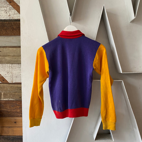 60's Tri-Color Quarter Zip - Small