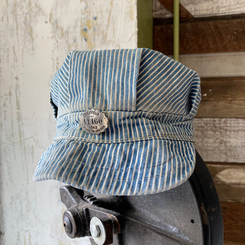60's Hickory Stripe Cabbie Cap - Medium