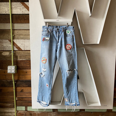 90's Patched Levi's 501 - 32” x 30”
