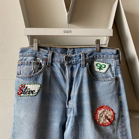 90's Patched Levi's 501 - 32” x 30”