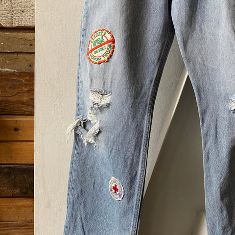 90's Patched Levi's 501 - 32” x 30”