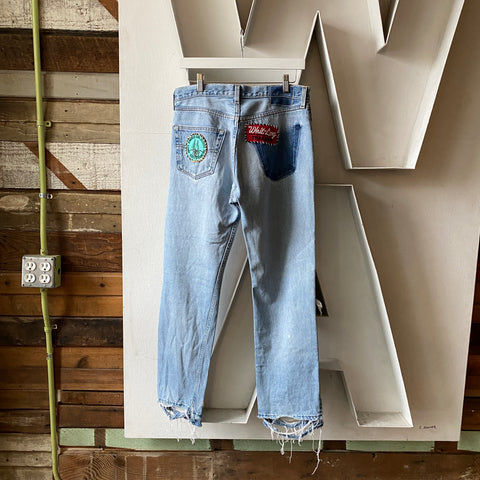 90's Patched Levi's 501 - 32” x 30”