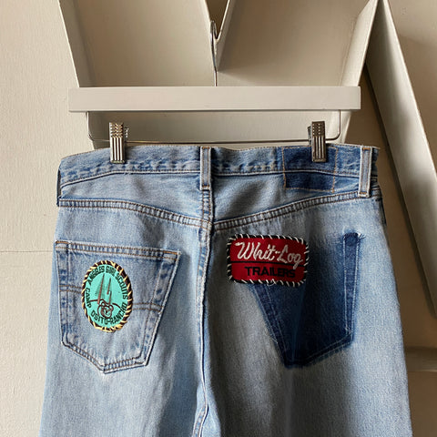 90's Patched Levi's 501 - 32” x 30”