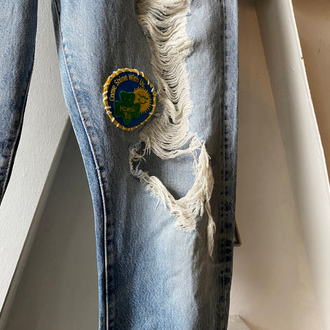 80's Patched Levi's 501 - 33” x 32.5”