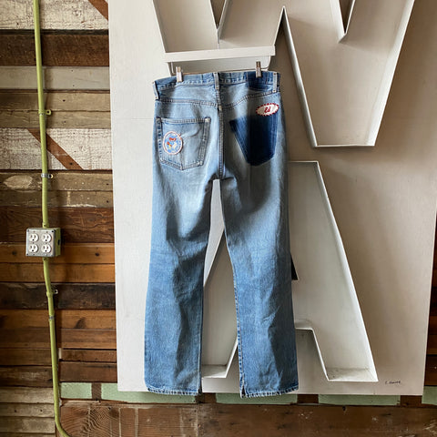 80's Patched Levi's 501 - 33” x 32.5”