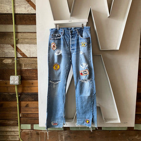 80's Patched Levi's 501 - 33” x 32”