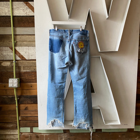 80's Patched Levi's 501 - 33” x 32”