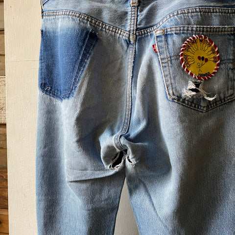 80's Patched Levi's 501 - 33” x 32”