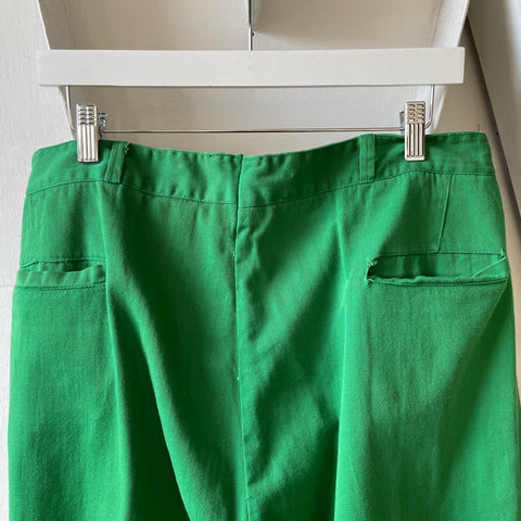 50’s Pleated Cotton Trousers - 33” x 32”