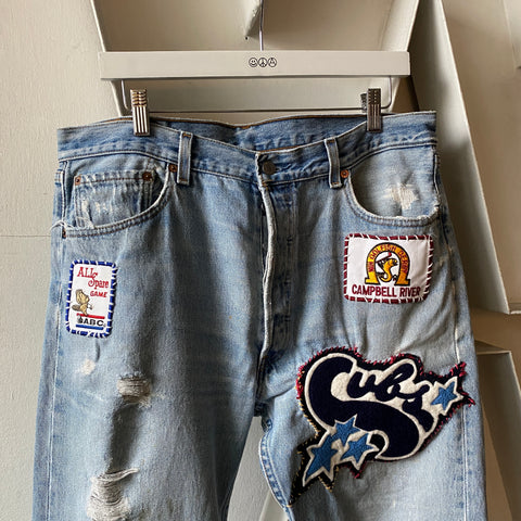 90's Patched Levi's 501 - 35” x 30”