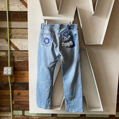 90's Patched Levi's 501 - 35” x 30”