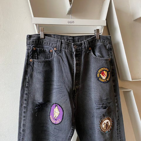 90's Patched Levi’s 501 - 32” x 31”