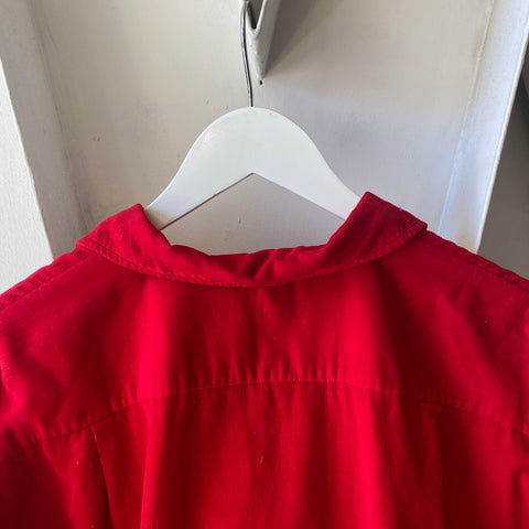 50's Red Corduroy Shirt - Large