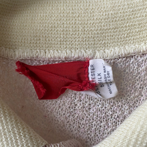 60’s Silk Blend Boucle Polo - Small