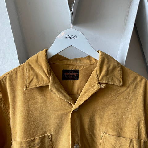 60's Corduroy Loop Collar Shirt - Large