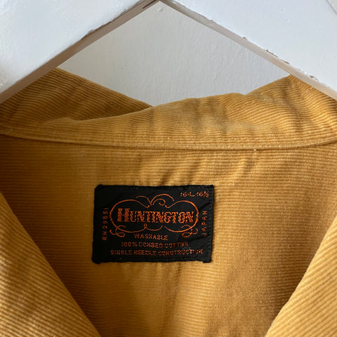 60's Corduroy Loop Collar Shirt - Large