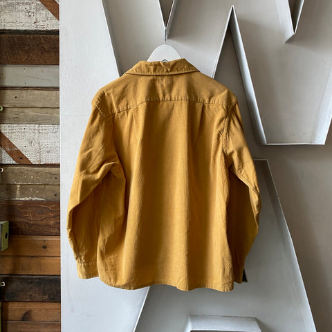 60's Corduroy Loop Collar Shirt - Large