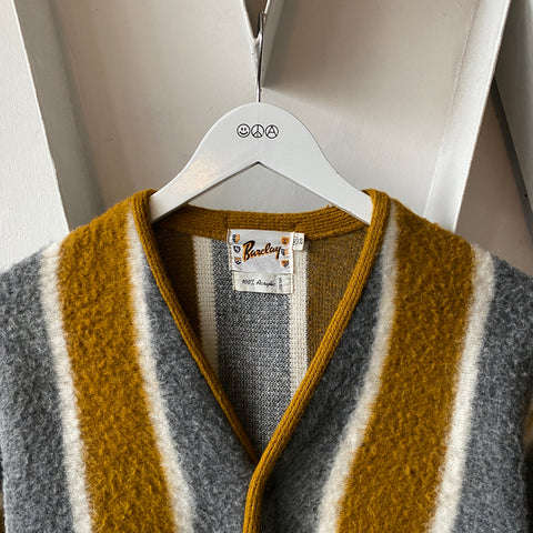 50’s Barclay Shaggy Striped Cardigan - Small