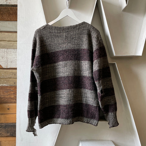 60’s Boat Neck Grunge Sweater - Large