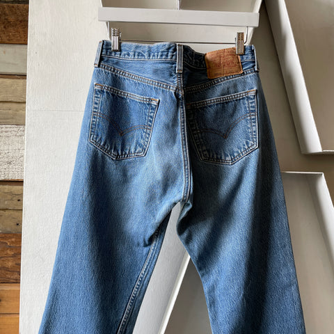 90’s Levi’s Hand Drawn Flower 501 - 30” x 27”