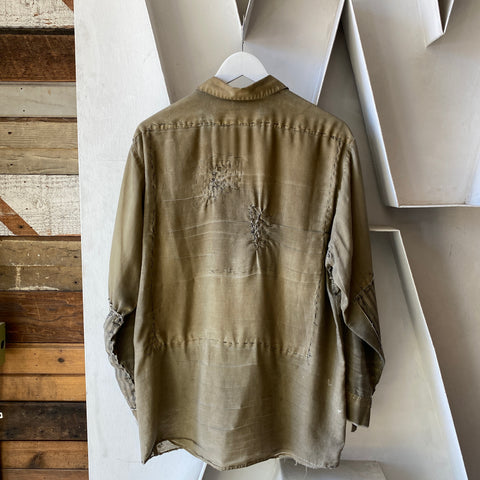 Heavily Repaired Work Shirt - Large