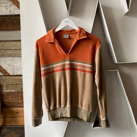 70's Plush Collared Shirt - Medium
