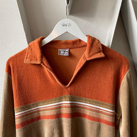 70's Plush Collared Shirt - Medium