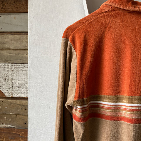 70's Plush Collared Shirt - Medium