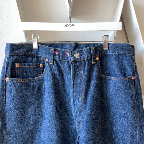 80’s Dark Wash Levi's 501 Denim - 36” x 31.5”