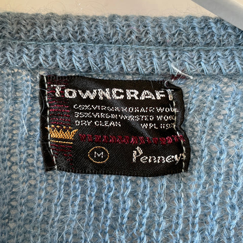 60’s Towncraft Striped Mohair Cardigan - Medium