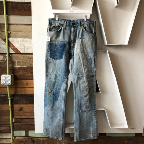 80's Patchwork Flares - 35” x 34”