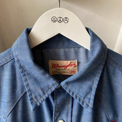60's Wrangler Western Chambray - Large
