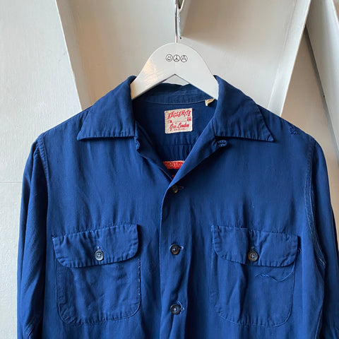 60’s Embroidered Rayon Loop Collar - Small