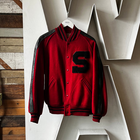 60’s Sandknit Varsity Jacket - Large