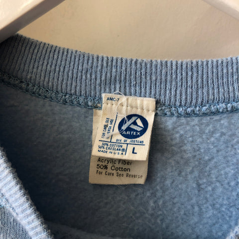 70's Flock Print Camp Sweat - Large