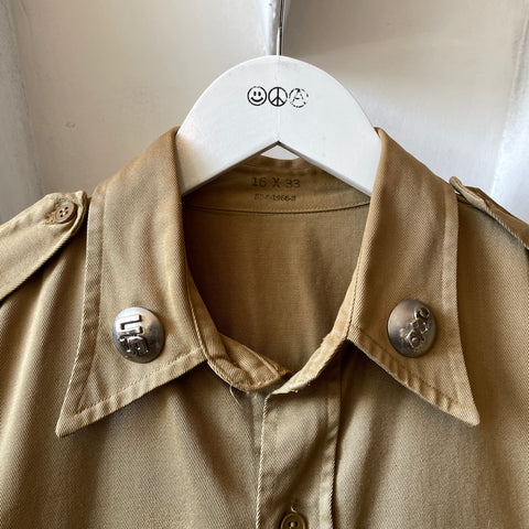 40’s WWII Officer Button-Up Shirt - Large