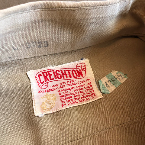 60's Creighton USMC Poplin Shirt - XXL