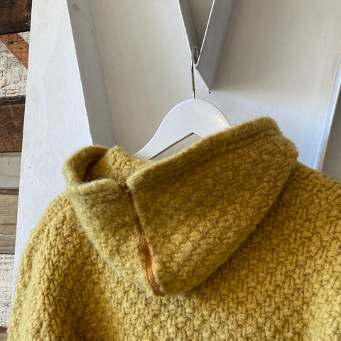 60's Chunky Hooded Sweater - Small