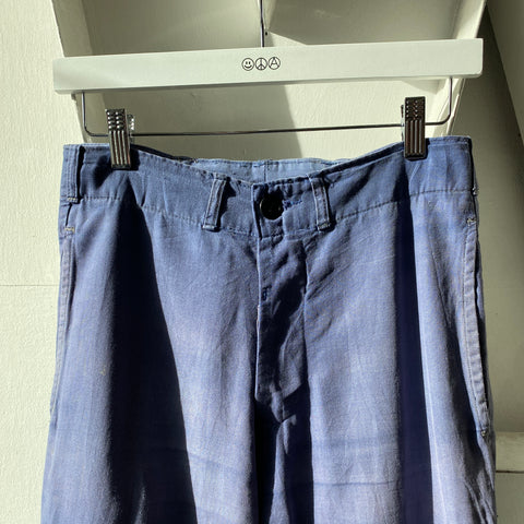 50’s Repaired French Workwear HBT Trousers - 26” x 27”