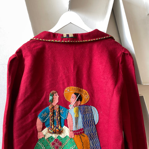 60's Embellished Wool Souvenir Jacket - Large