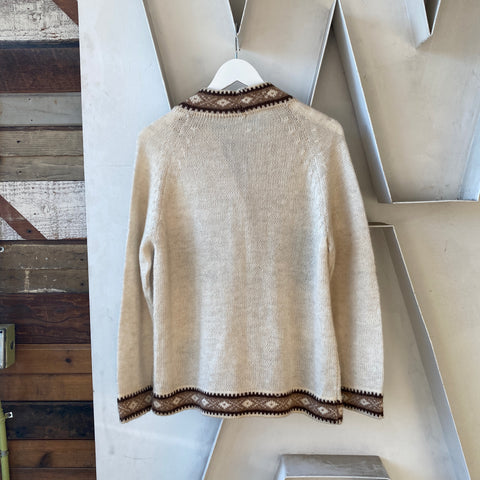 90's Llama Cardigan - Medium