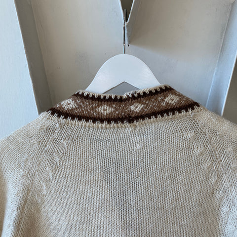 90's Llama Cardigan - Medium