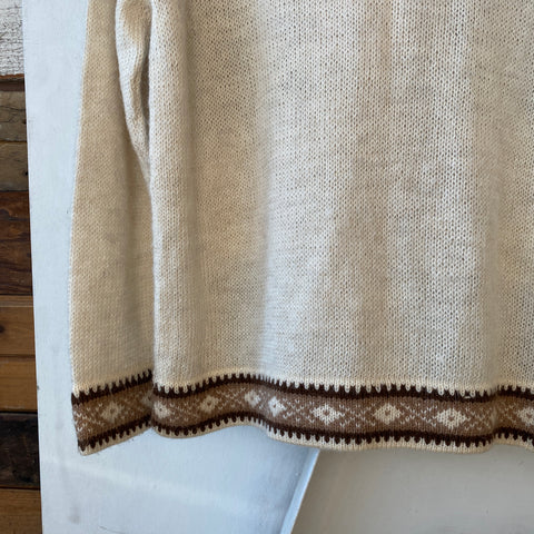 90's Llama Cardigan - Medium