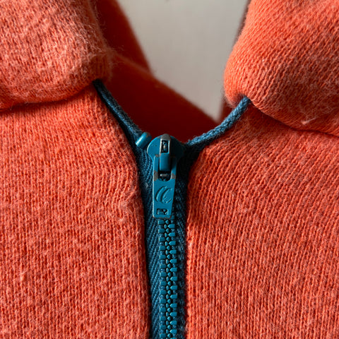 60’s Thrashed Pink Half Zip Hoodie - Medium