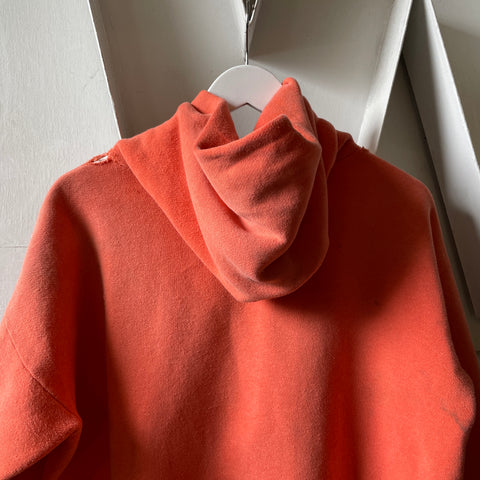 60’s Thrashed Pink Half Zip Hoodie - Medium