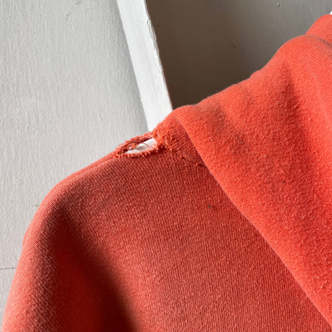 60’s Thrashed Pink Half Zip Hoodie - Medium