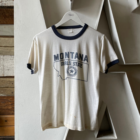 70’s Girls State Ringer Tee - Small