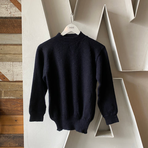 WWII Navy Wool Deck Sweater - Medium